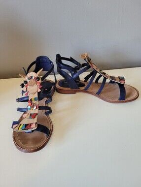 Kate Spade Sahara Camel Gladiator Flat Sandals, VGUC, Size 6